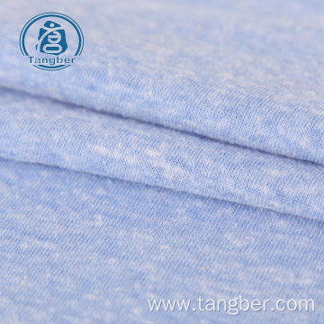 knitted polyester cotton rayon tcr slub jersey fabric